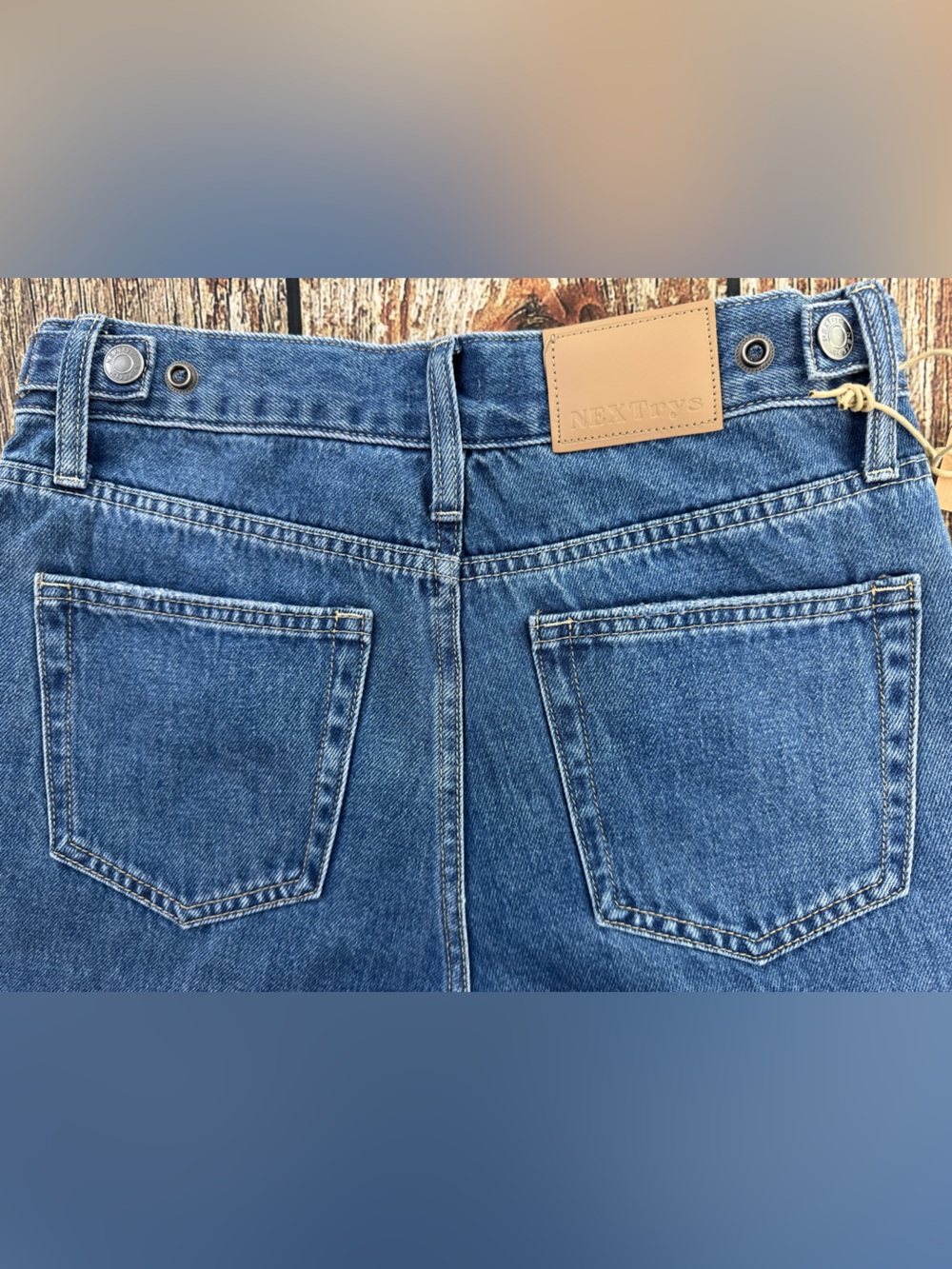 NEXTrys Women's Adapther Wide Leg, Baggy Denim Jeans Medium Wash, Size 26 x 31 - Picture 12 of 15